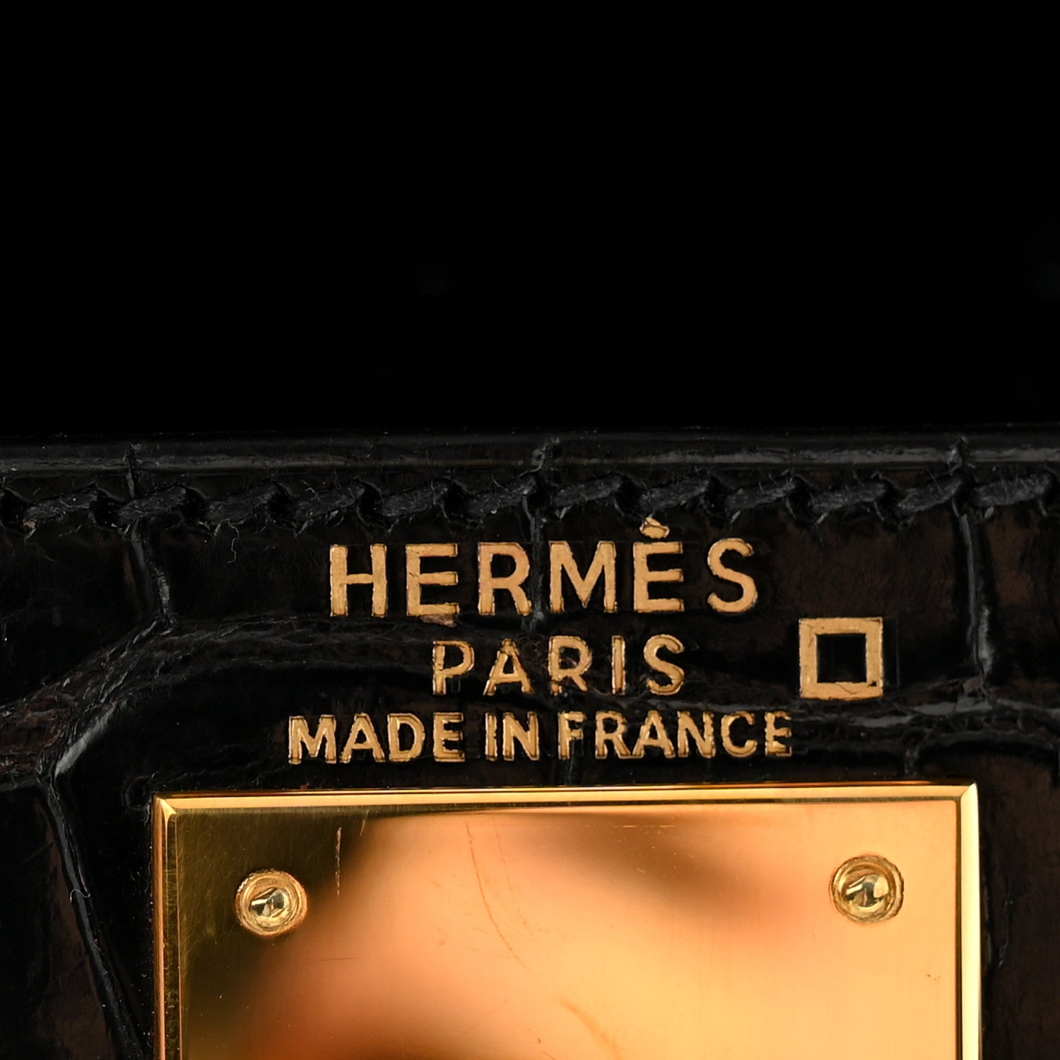 Hermes Shiny Alligator Kelly Sellier 28 Black 6 of 13