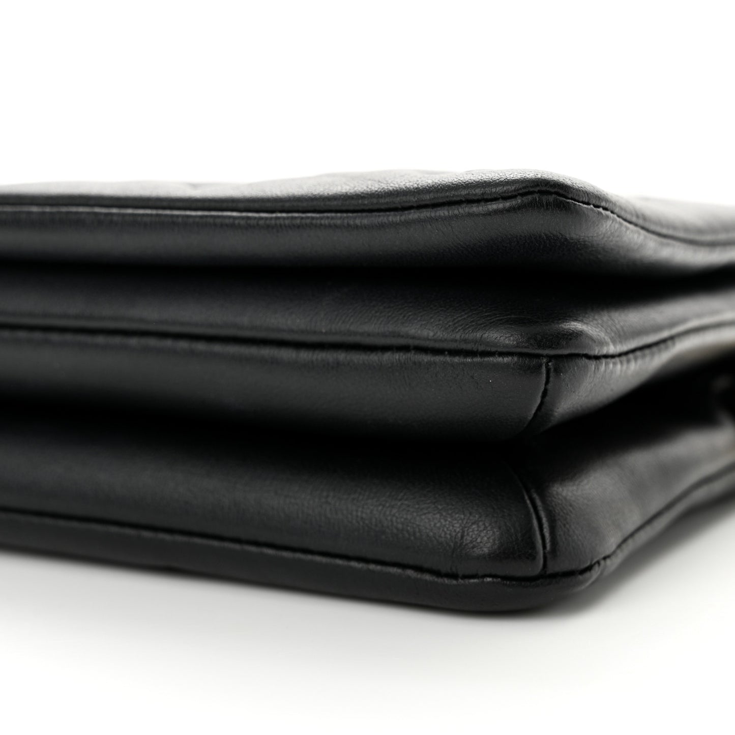 Lambskin Embossed Monogram Pochette Coussin Black