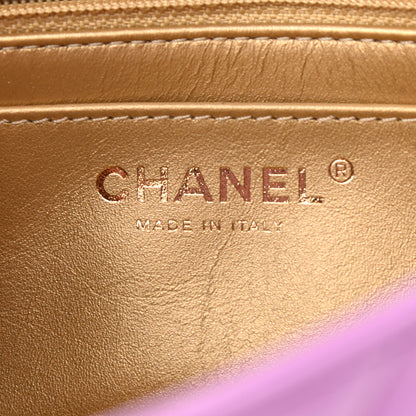 Chanel Lambskin Quilted Mini Rectangular Pearl Crush Flap Purple 6 of 9