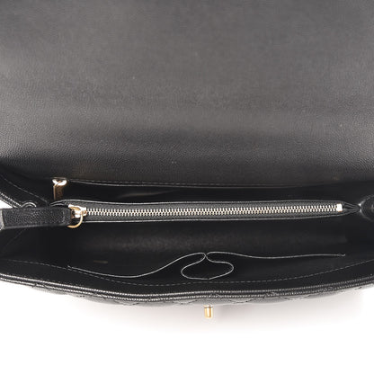 Chanel Caviar Lizard Quilted Medium Coco Handle Flap Black 5 of 8
