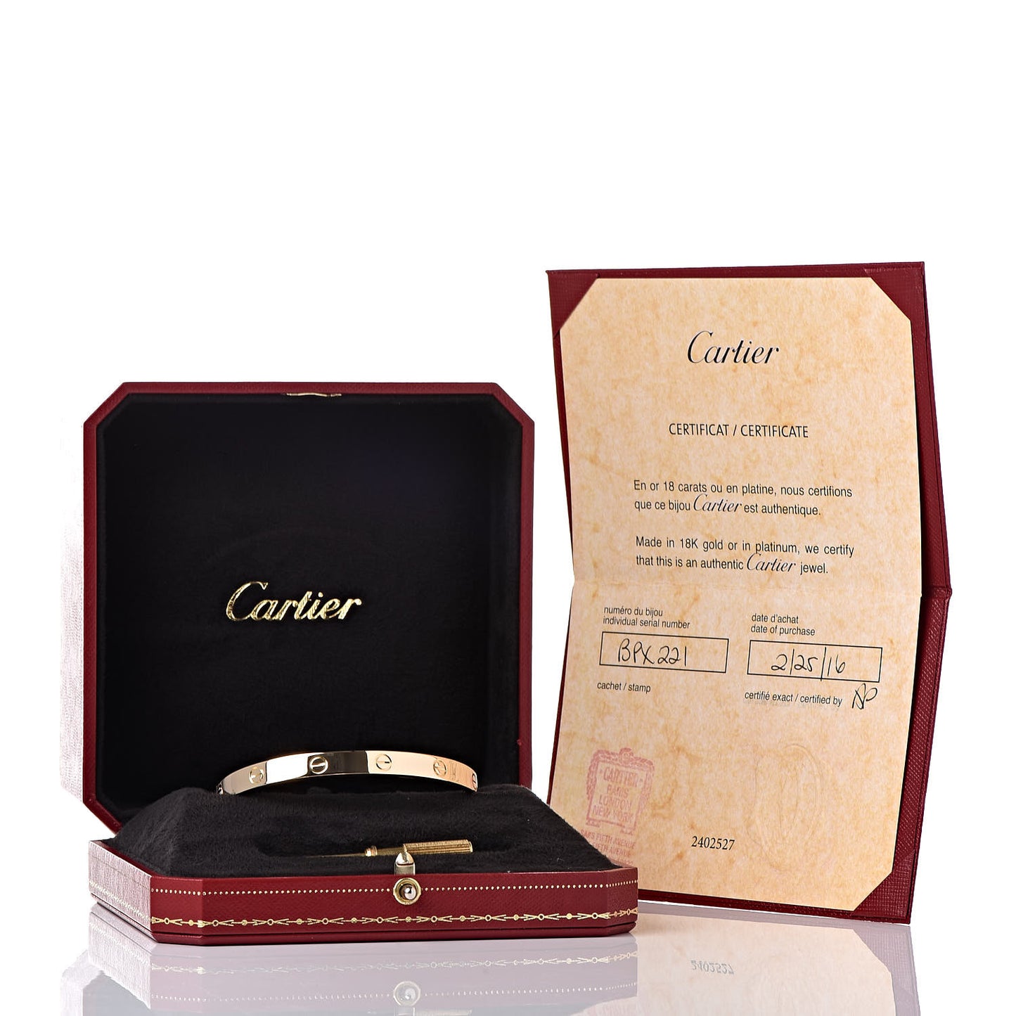 18K Yellow Gold LOVE Bracelet 19