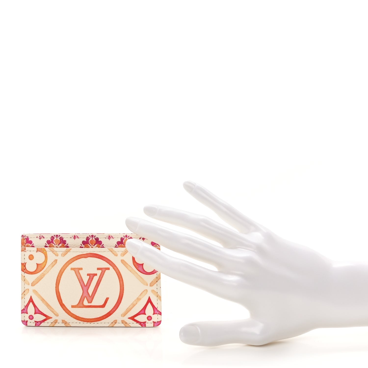 Louis Vuitton Monogram Tiles By The Pool Card Holder Coral Coral 2 of 7