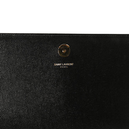 Saint Laurent Grain De Poudre Medium Classic Monogram Kate Satchel Black 7 of 11