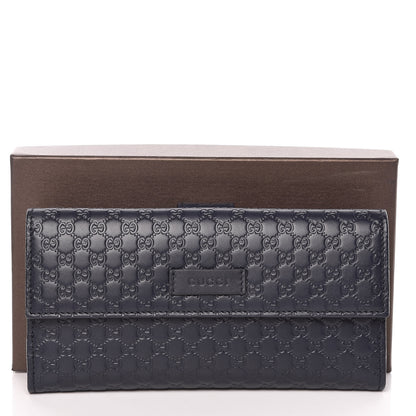 Gucci Microguccissima Continental Flap Wallet Navy 9 of 9