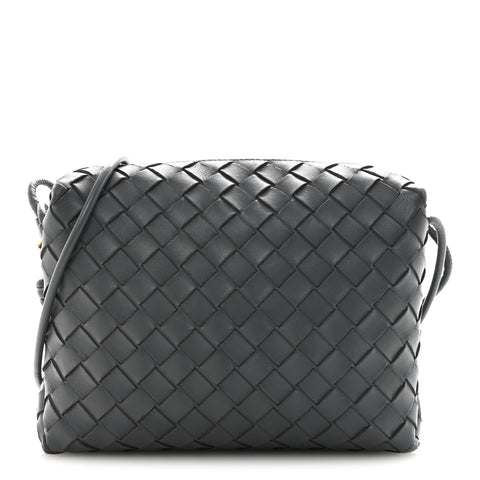 Nappa Intrecciato Small Loop Camera Bag Thunder