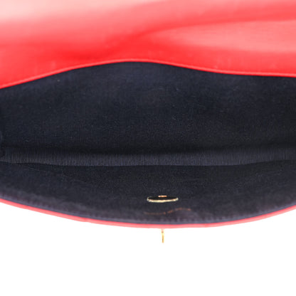 Chanel Lambskin Quilted Medium Single Flap Red 6 of 15