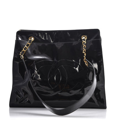 Chanel Patent CC Shoulder Bag Black 1 of 8