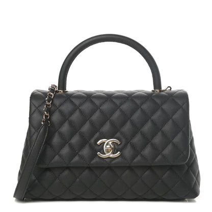 Chanel Caviar Quilted Small Coco Handle Flap Black 1 of 12