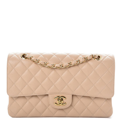 Chanel Caviar Quilted Medium Double Flap Beige Clair 1 of 10