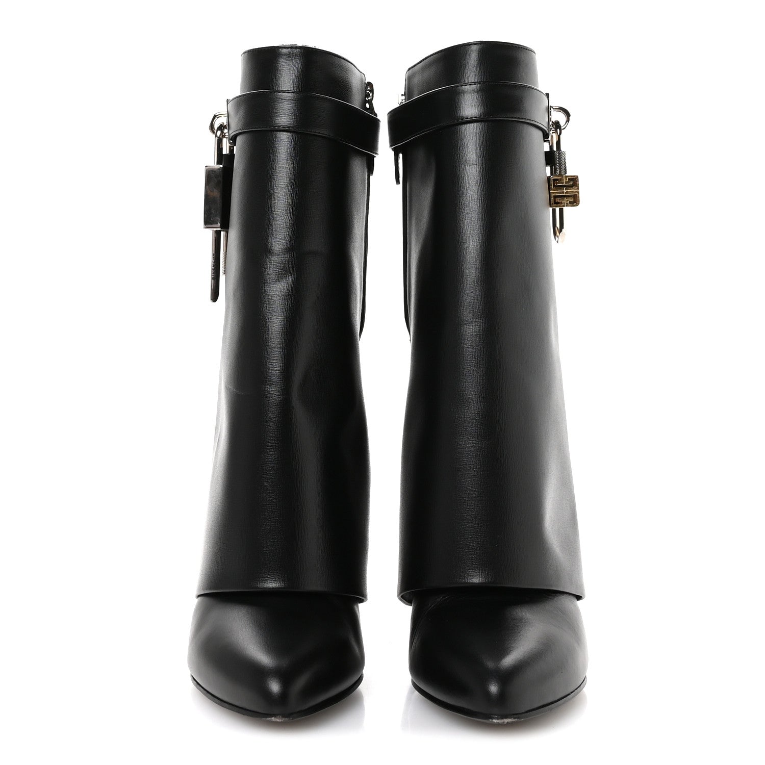 Givenchy Calfskin Shark Lock Ankle Boots 39.5 Black 3 of 8