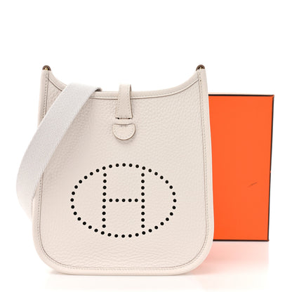 Hermes Taurillon Clemence Amazone Evelyne TPM Gris Pale 11 of 11