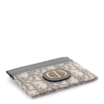 Christian Dior Oblique Calfskin 30 Montaigne Freesia Card Holder Grey 4 of 9