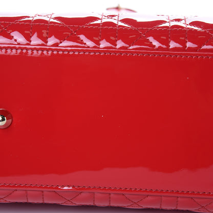 Christian Dior Patent Cannage Large Lady Dior Red 12 of 12