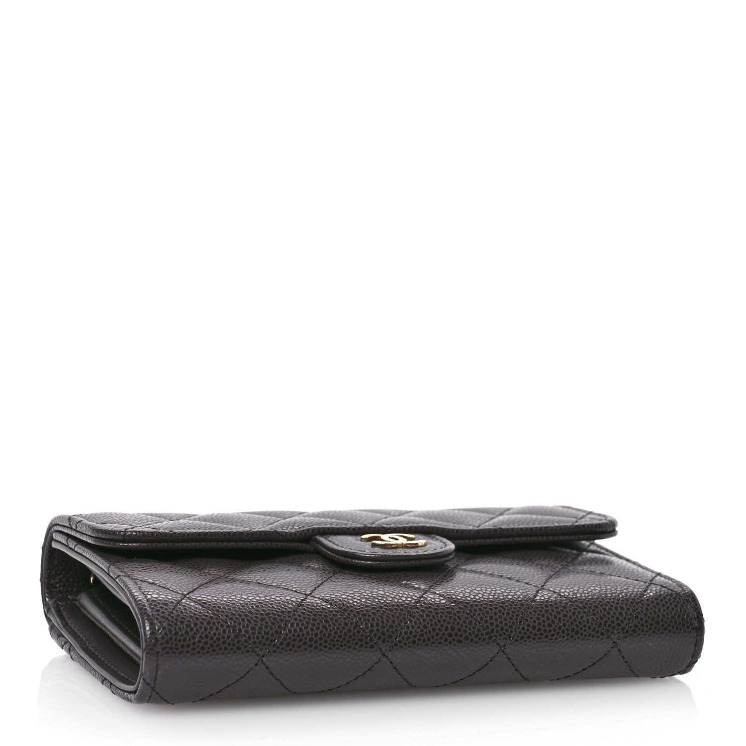 Chanel Caviar Quilted Medium Flap Wallet Dark Brown 4 of 8