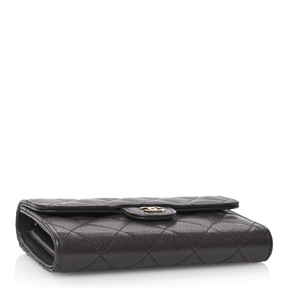 Chanel Caviar Quilted Medium Flap Wallet Dark Brown 4 of 8