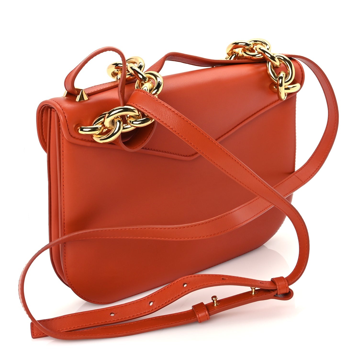 Bottega Veneta Calfskin Mount Envelope Bag Maple 2 of 8