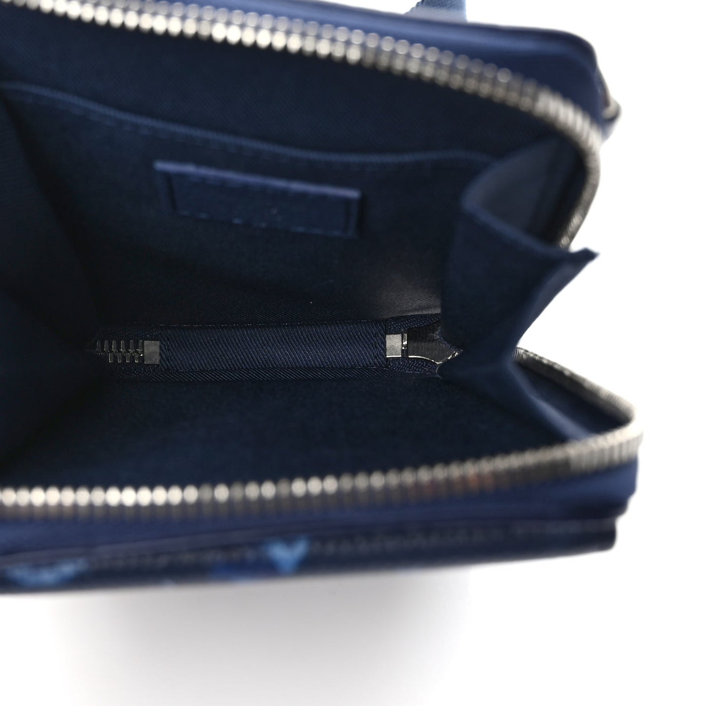 Monogram Ink Watercolor Phone Pouch Blue