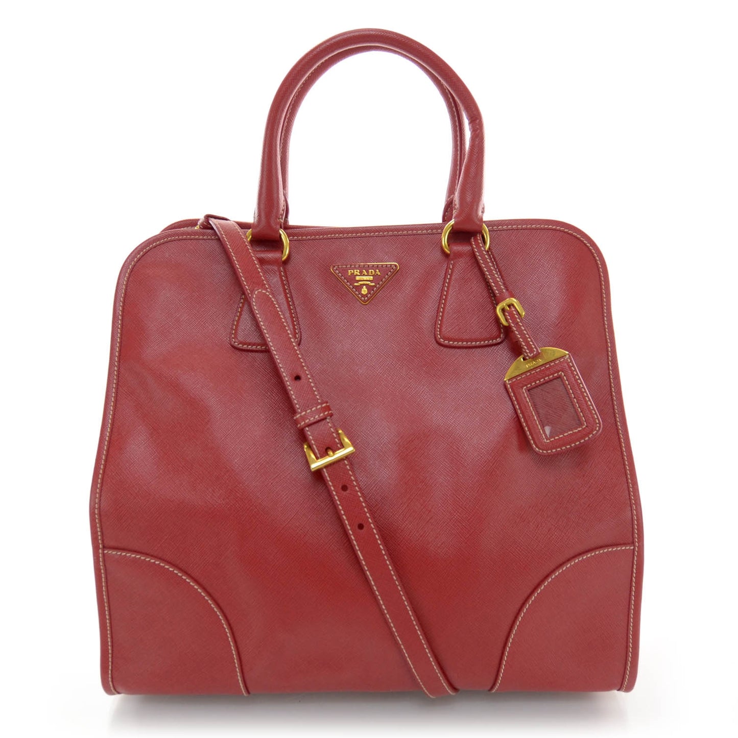 Saffiano Lux Shopping Tote Fuoco