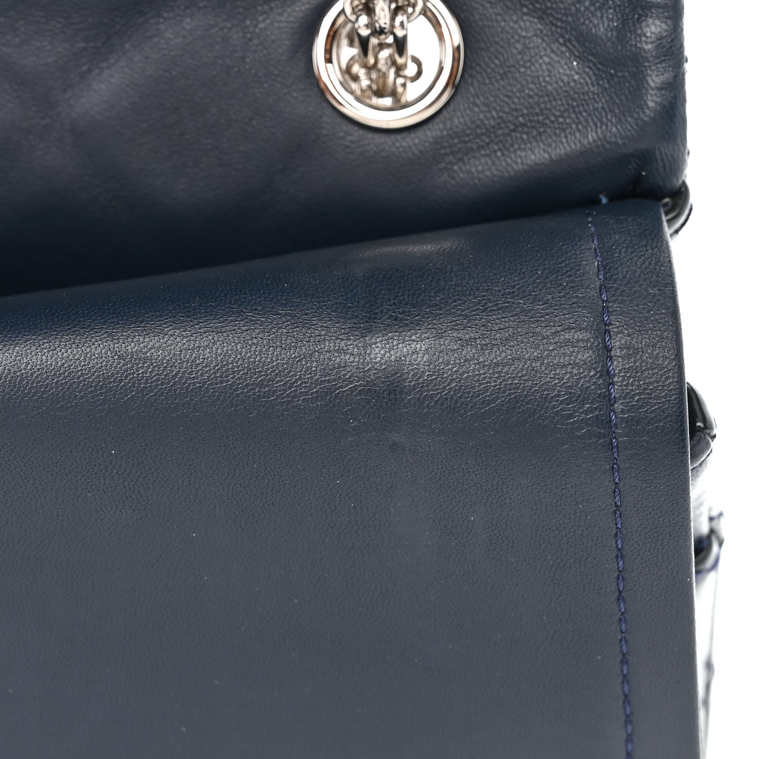 Chanel Patent Calfskin Quilted 2.55 Reissue 227 Flap Dark Blue 12 of 13