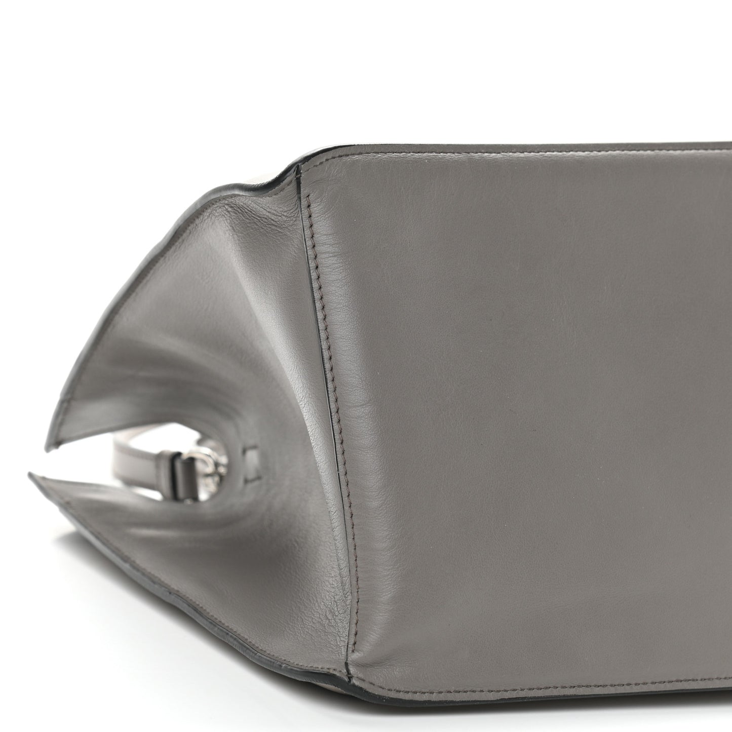 City Calfskin Large Etiquette Tote Light Grey