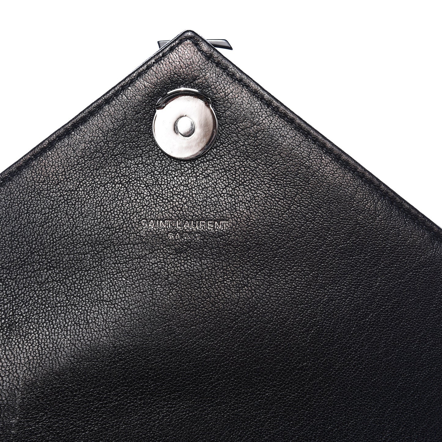 Sheepskin Matelasse Chevron Monogram Medium College Bag Black