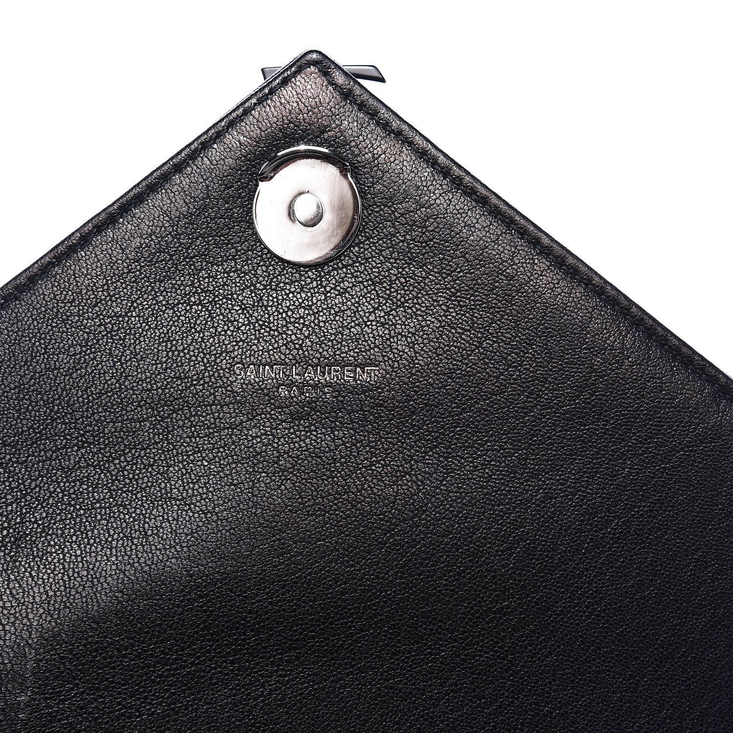 Saint Laurent Sheepskin Matelasse Chevron Monogram Medium College Bag Black 8 of 16