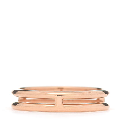 Hermes 18K Rose Gold Ariane Wedding Band Ring 49 4.75 3 of 5