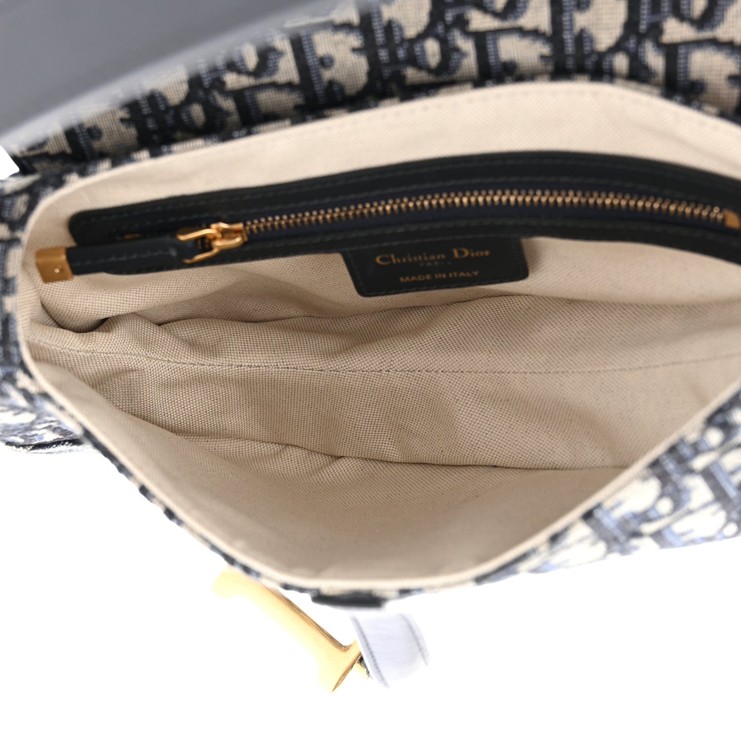 CHRISTIAN DIOR Oblique Saddle Bag Blue