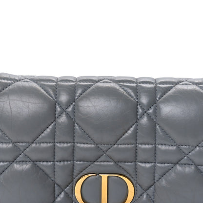 Christian Dior Calfskin Macrocannage Mini Caro Bag Grey 6 of 8