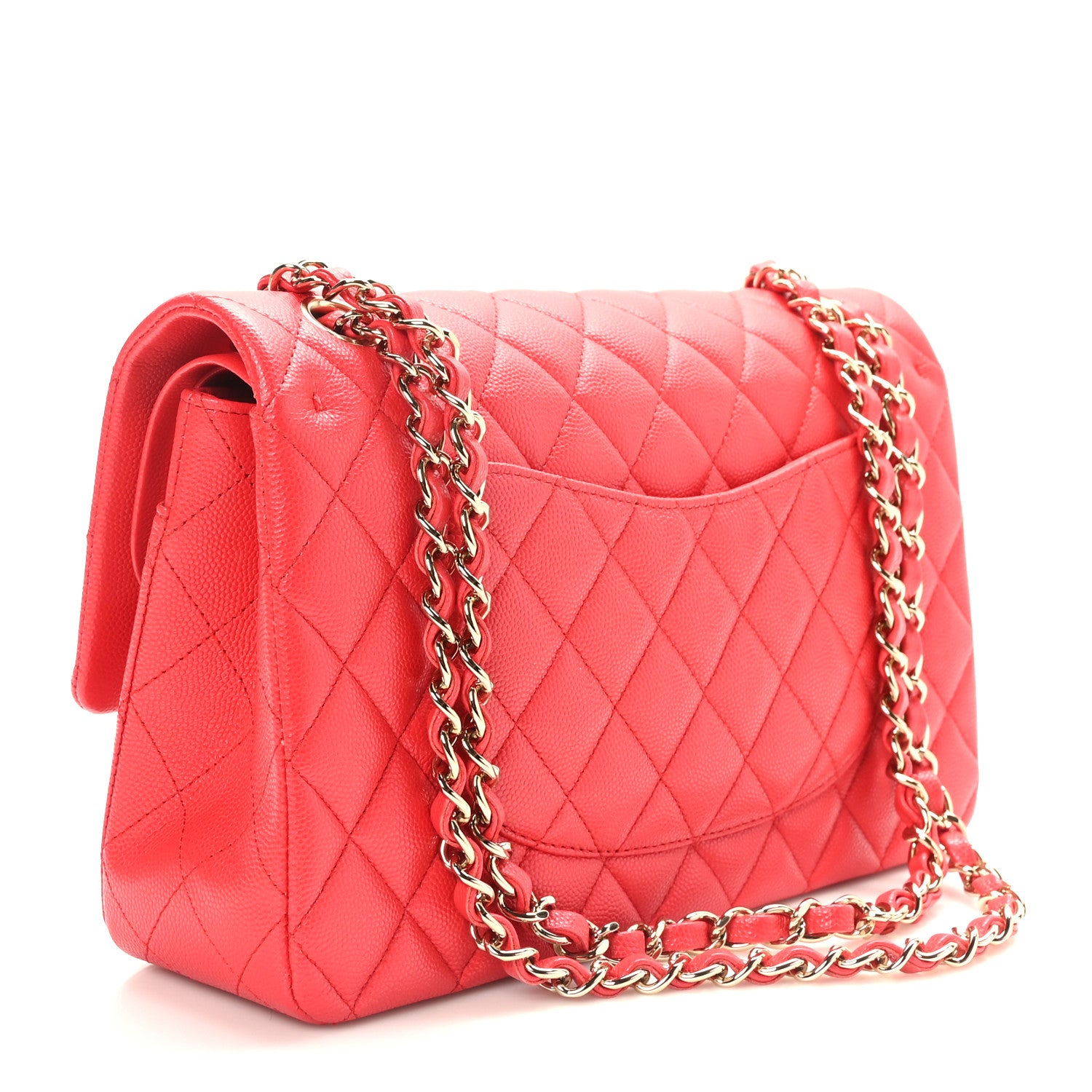 Chanel Caviar Quilted Medium Double Flap Red 3 of 10