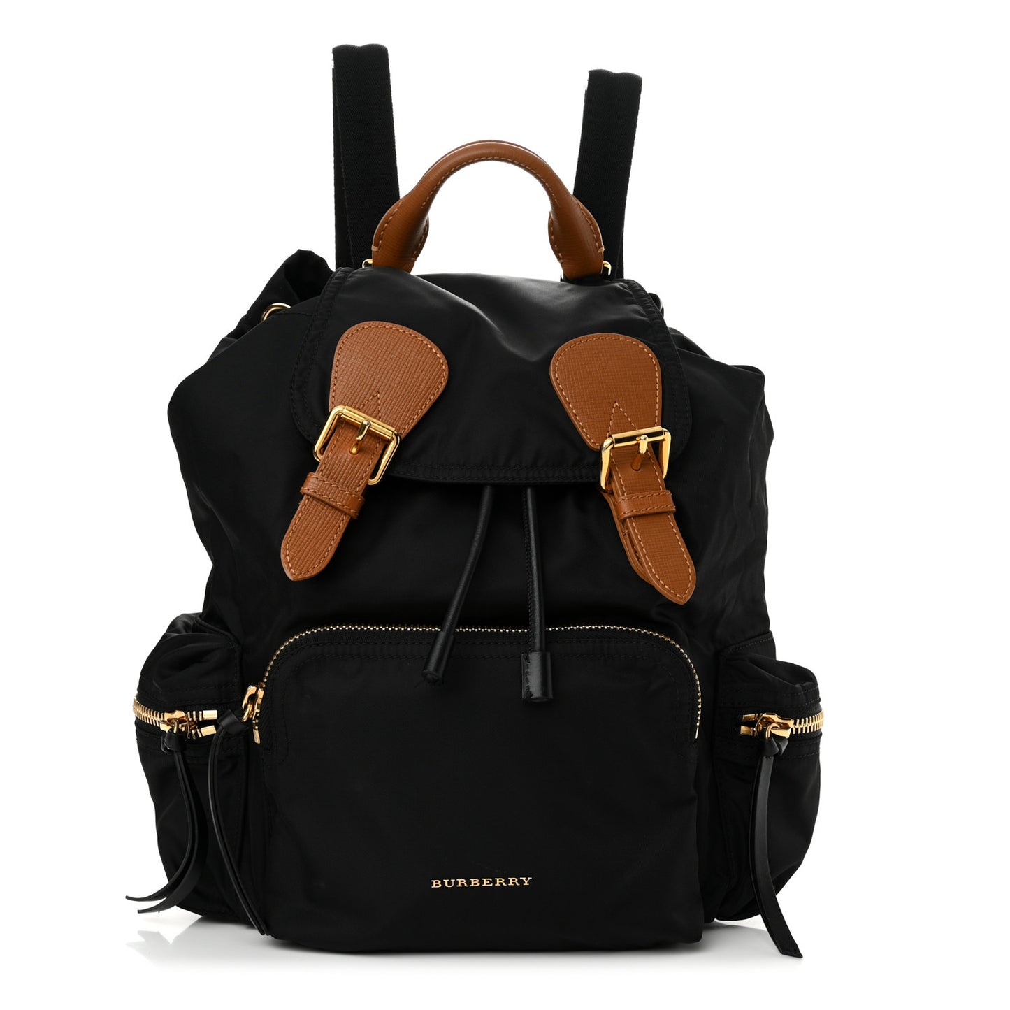 Nylon Large Rucksack Backpack Black