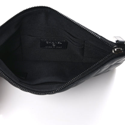 Chanel Pearly Lambskin Quilted Cosmetic Case So Black 5 of 8