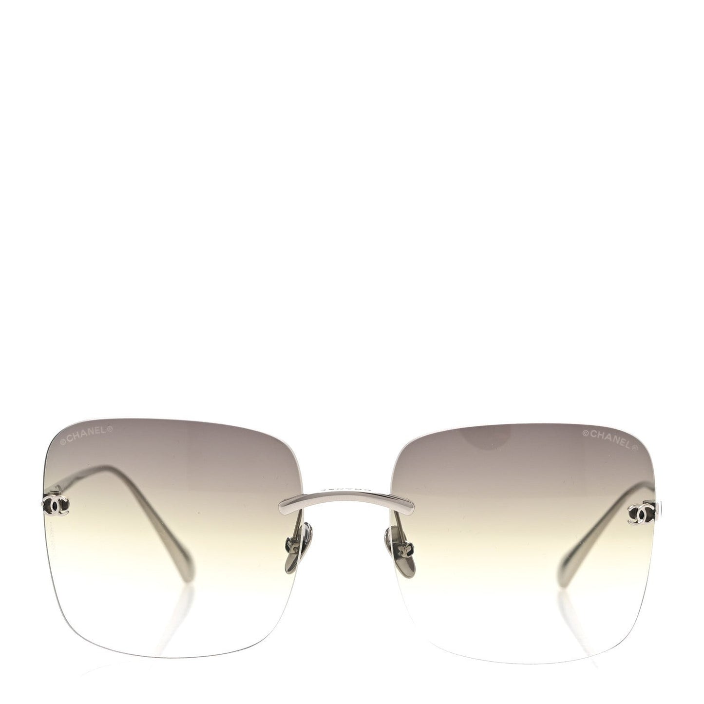 Titanium Rimless Square Sunglasses 4287-T Silver