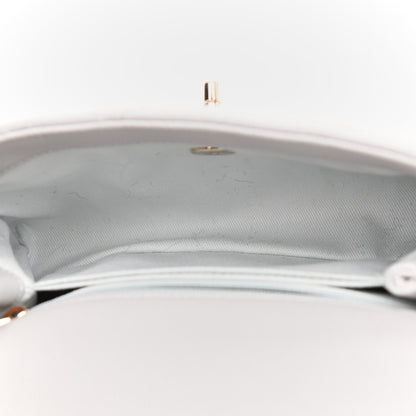 Chanel Caviar Quilted Mini Coco Handle Flap Light Grey 9 of 21