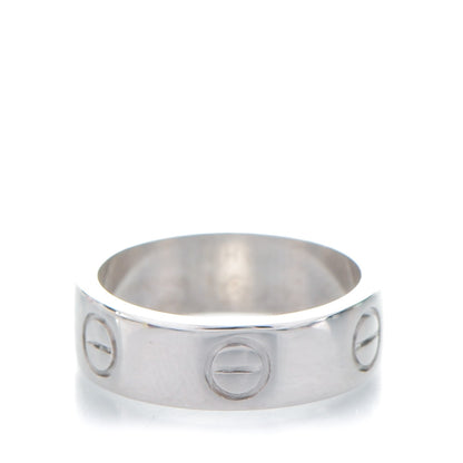 Cartier 18K White Gold 5.5mm LOVE Ring 49 4.75 1 of 4