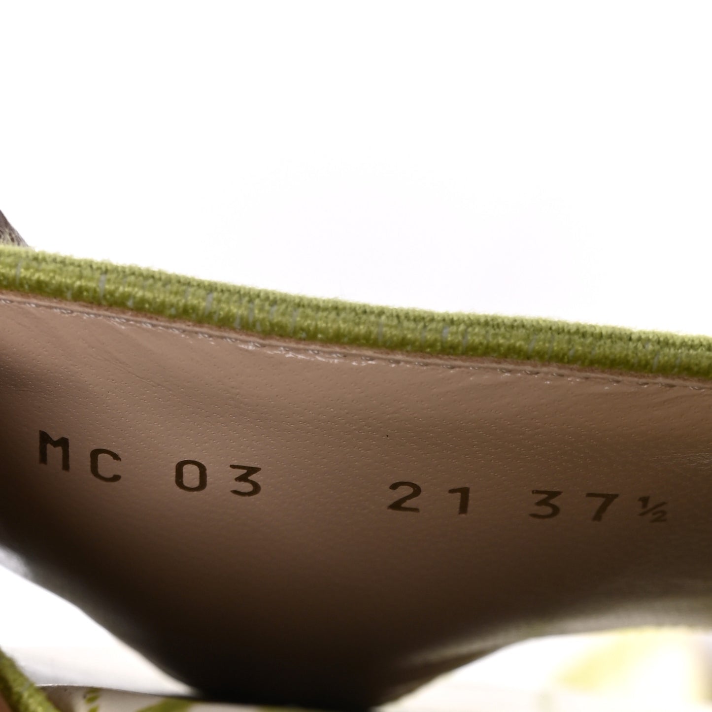 Canvas Check'N'Dior Pop Embroidered Dway Flat Slide Sandals 37.5 Chartreuse