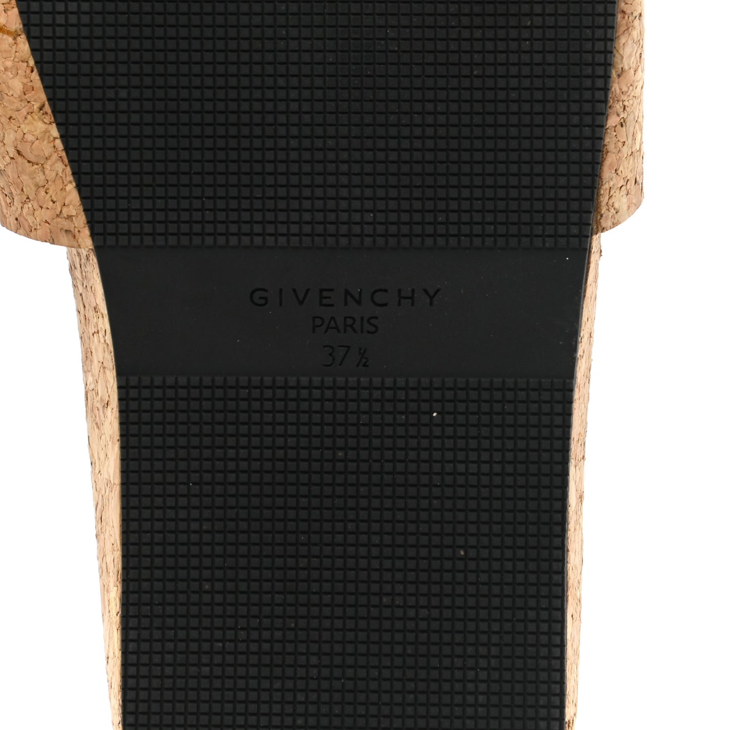 Cork Logo Slide Sandals 37.5 Natural