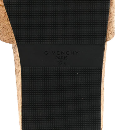 Givenchy Cork Logo Slide Sandals 37.5 Natural 6 of 9