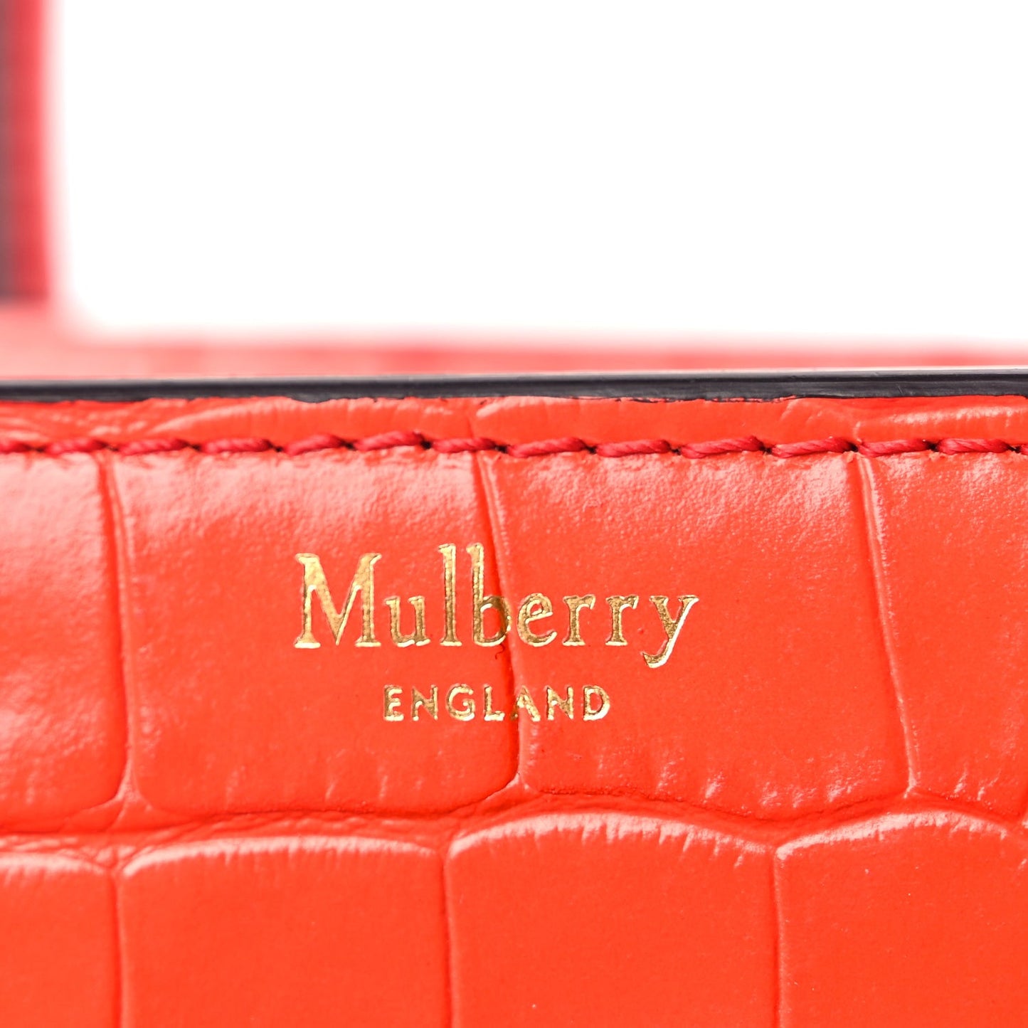 Crocodile Embossed Micro Zipped Bayswater Hibiscus Red