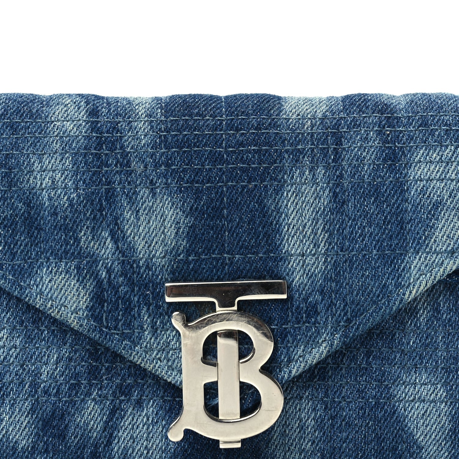 Burberry Denim Quilted Lola Clutch Blue 6 of 8