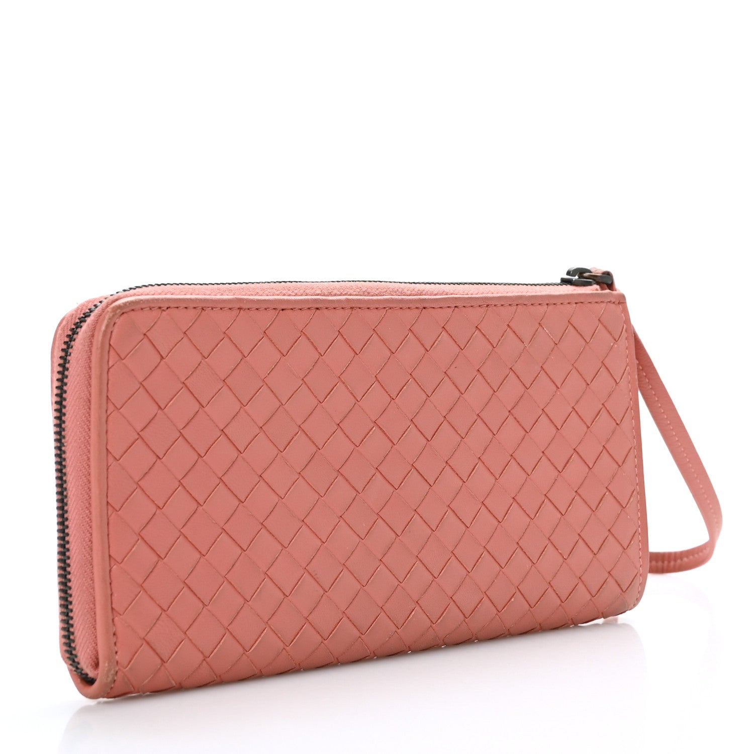 Bottega Veneta Nappa Intrecciato Half Zip Around Wallet Pompei 3 of 12