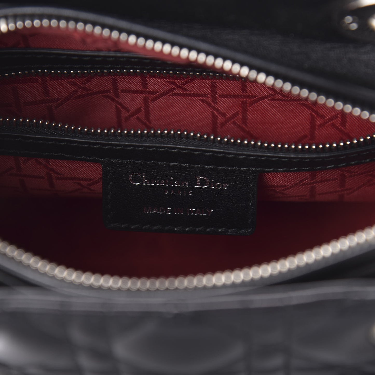 Lambskin Cannage Medium Lady Dior Black