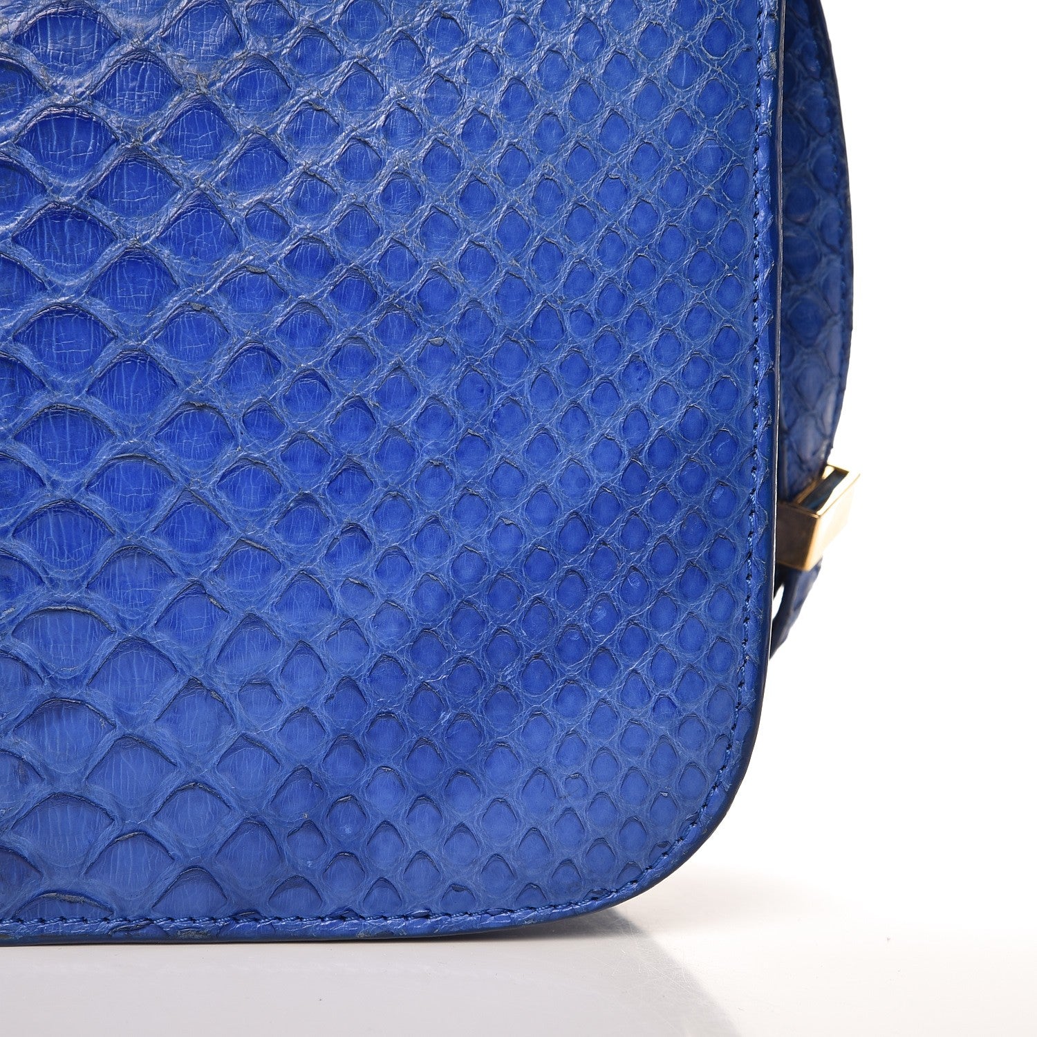 Celine Python Medium Classic Box Flap Bag Indigo 7 of 14