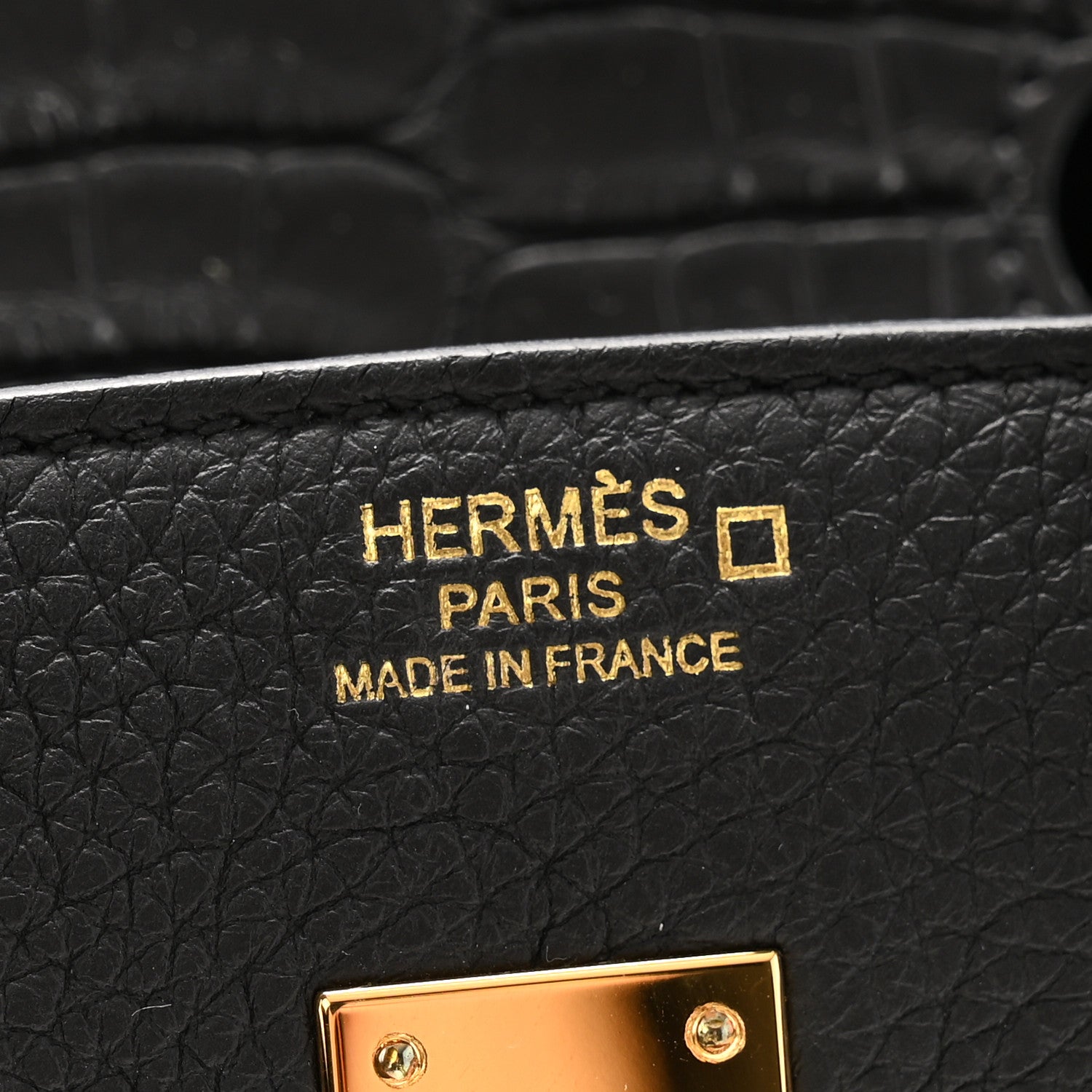 Hermes Togo Matte Alligator Birkin Touch 25 Black 6 of 10