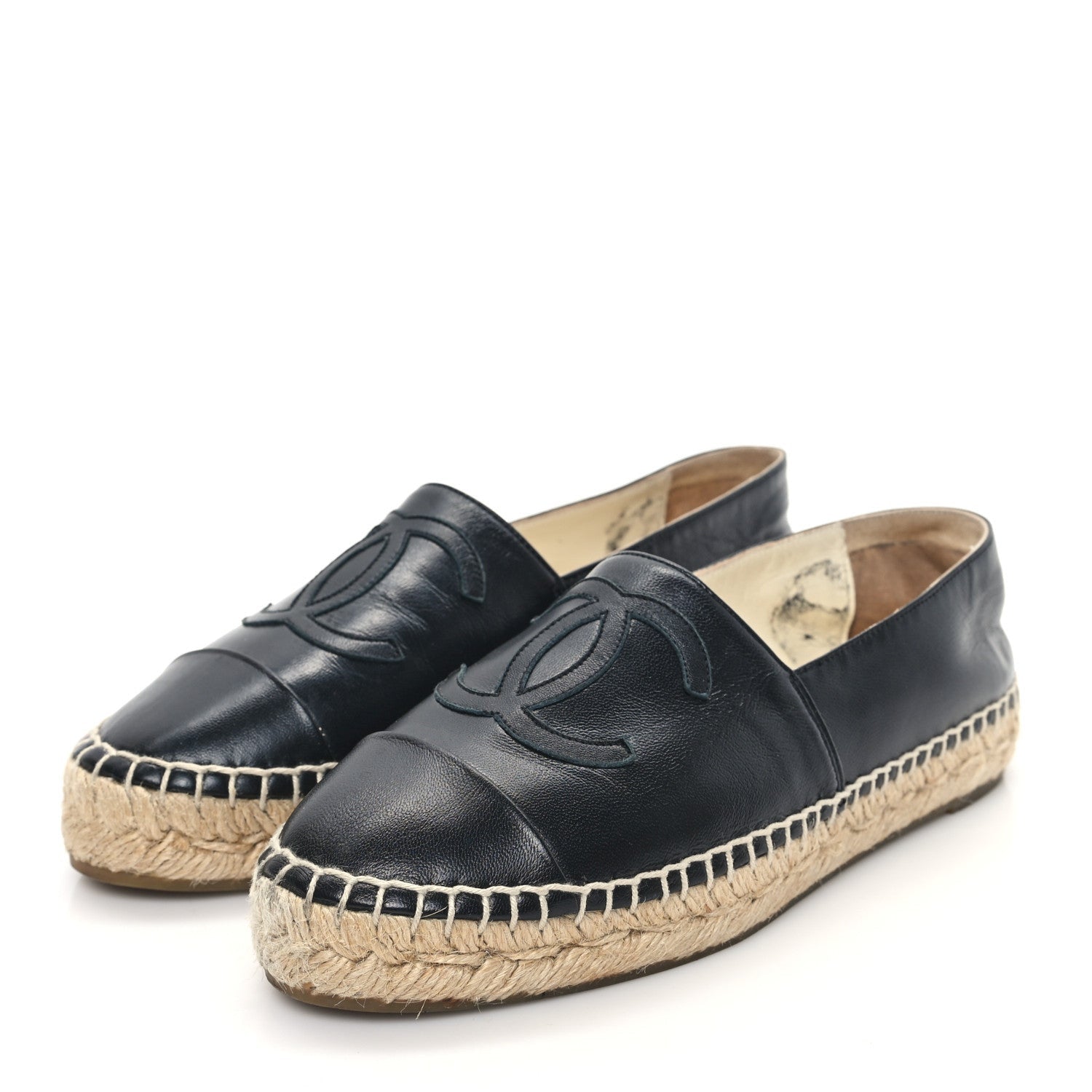 Chanel Lambskin CC Espadrilles 35 Black 3 of 7