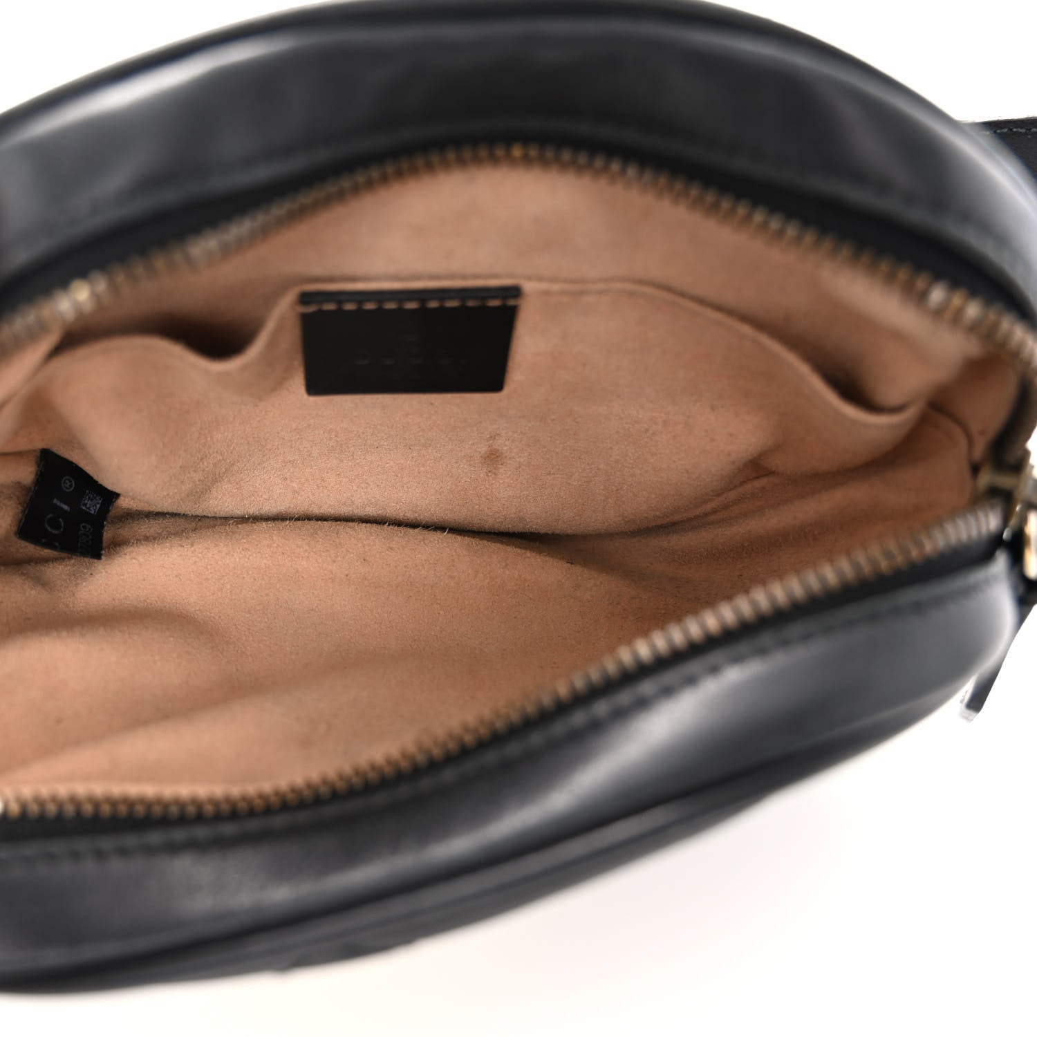 Gucci Calfskin Matelasse GG Marmont Belt Bag 75 30 Black 5 of 10