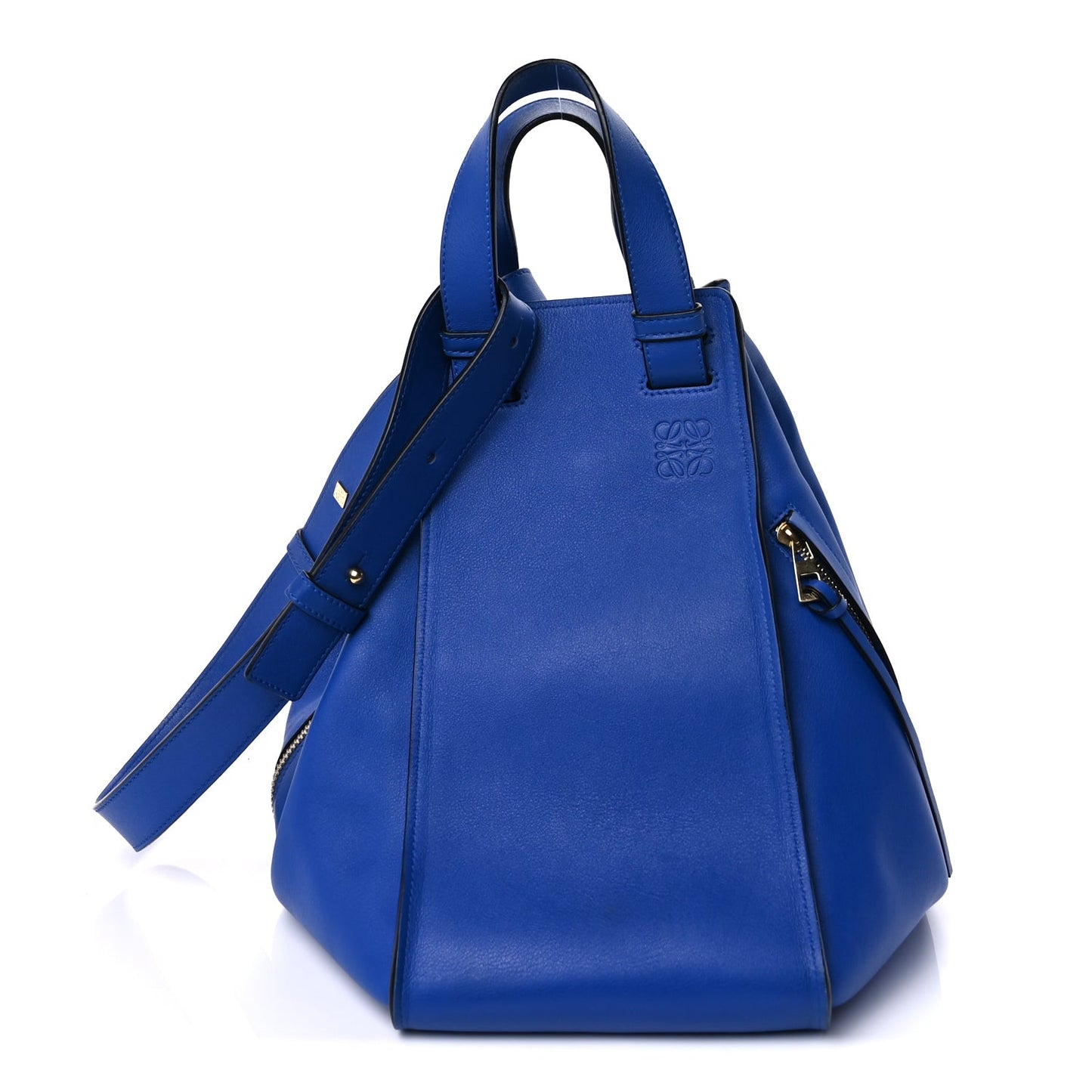 Calfskin Large Hammock Shoulder Bag Electric Blue