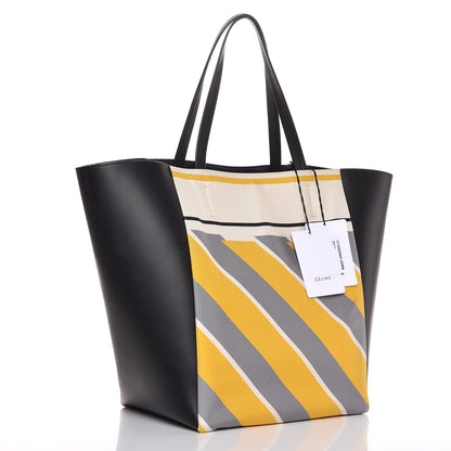 Celine Canvas Calfskin Medium Horizontal Cabas Phantom Amber 3 of 13