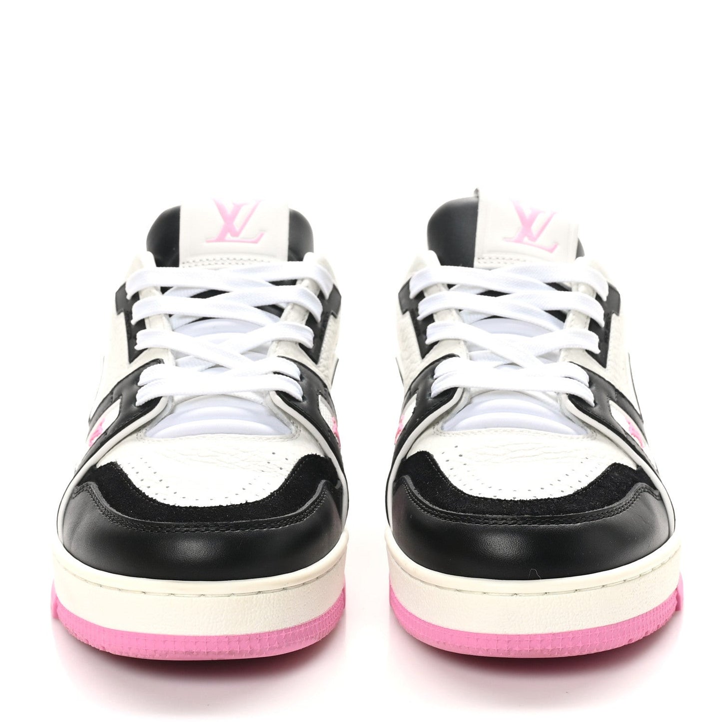 Calfskin LV Trainer Maxi Sneakers Black Pink
