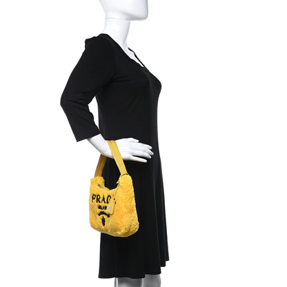 Prada Terry Cloth Mini Re-Edition 2000 Bag Giallo Black 2 of 9